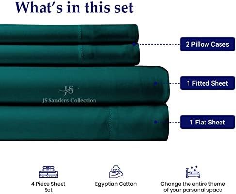 JS Sanders Collection Split Head Sheet Set King Size,Teal