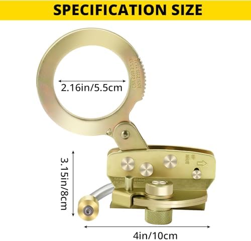 TRSMIMA Rope Grab Fall Protection - Auto Trail Double Lock Rope Grab 5/8”