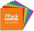 Rowood Colored Plywood Sheets for Laser Cutting,12x12x1/8inch,7 Pack 3mm Thin Unfinished Wood Crafts for Laser Engraving and DIY Ornaments and Architectural Model-Red/Orange/Yellow/Blue-WB124