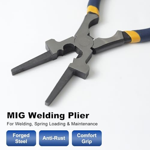 Professional 8" Weliding Pliers, Sharp MIG Pliers for Rust Resistant, Long Nose with Anti-slip Handle - Durable and Effecient (4pcs)