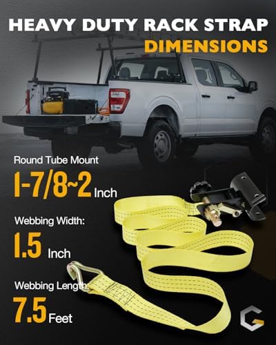 Ladder Rack Straps, Rack Ratchet Straps, Truck/Lumber/Pipe/Roof Rack Straps