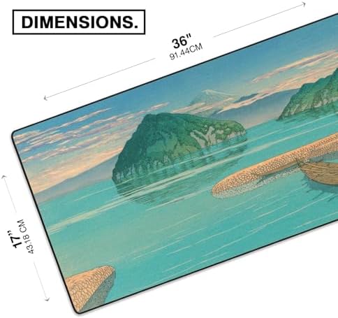 MPCO. Izuno Mitsu Large Gaming Desk Pad, 36" x 17" Duraglyde Desk Mat
