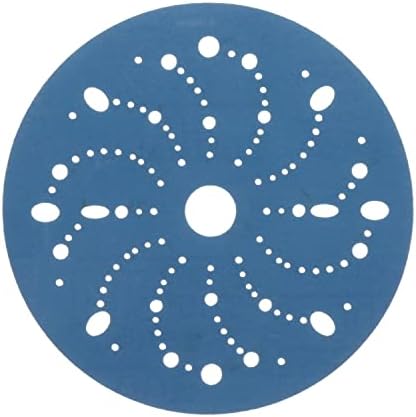 3M Hookit Blue Abrasive Disc, 321U, 36181, 6 in, 400+ Grade, Multi-Hole