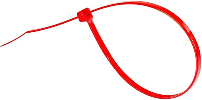 GTSE 6 Inch Red Zip Ties, 1,000 Bulk Pack, 40lb Strength, UV Resistant Strong Nylon Cable Ties, Self-Locking 6" Tie Wraps