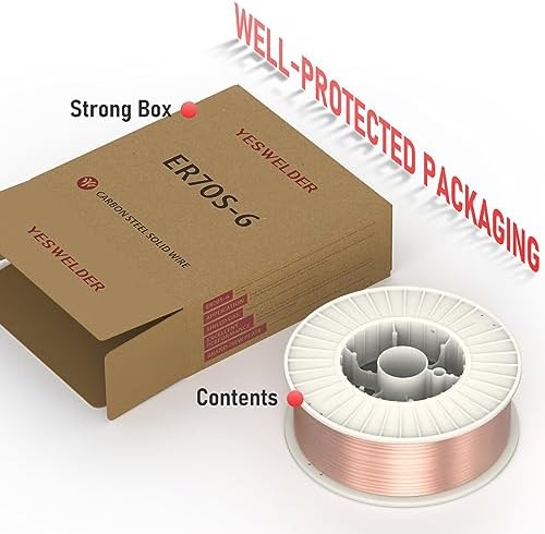YESWELDER MIG Welding Wire, ER70S-6 Solid Carbon Steel