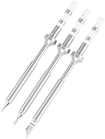 3PCS Soldering Iron Tips,TS100 Series Rapid Heating Replacement Tip for Pinecil TS100 | TS101 Soldering Iron,Easy to Instal Solder Accessories (TS100-3)