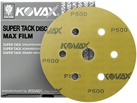 MaxFilm Ultra Premium 6 inch Sanding Discs, P500, 7 Holes, Hook & Loop, 521-0500, 50 discs