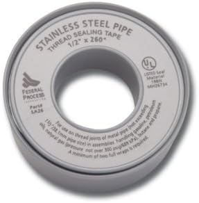 Gasoila Nickel PTFE Thread Seal Tape – Professional-Grade, 3/4 Inch x 260 Inch, High-Density Thread Tape for Stainless Steel Pipes– Leak-Proof Seal, Non-Toxic
