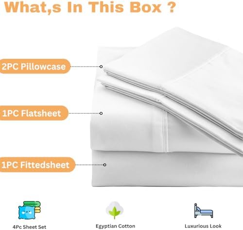 SCI Top Split Flex Sheet Set for Adjustable Bed King Size ,White