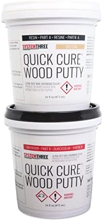 System Three Quick Cure Putty, Red Oak, Quart Kit