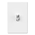 ELEGRP Digital Dimmer Switch for LED/CFL, Toggle Dimmer Switch with Decorative Frameless Design Wallplate, Single Pole/3-Way, UL Listed, 1 Pack, White