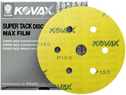 MaxFilm Ultra Premium 6 inch Sanding Discs, P150, 7 Holes, Hook & Loop, 521-0150, 50 discs