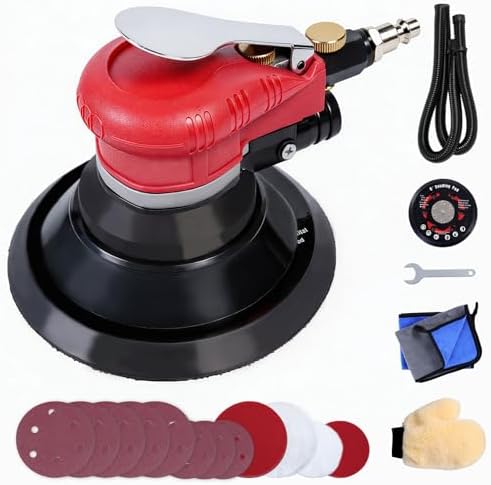 Autolock Air Random Orbital Sander with Extra 5"&6" Backing Plate 1pcs
