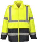 Portwest UH443 Classic Waterproof Rain Jacket in Reflective Contrast Hivis ANSI, 4XL