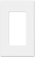 AIDA 1-Gang Screwless Light Switch Cover Plate, Standard Decorative Outlet Covers - Matte White, 1-Pack Unbreakable Polycarbonate Wall Plates for Decorator Device, UL Listed, 4.5" H x 2.75" L