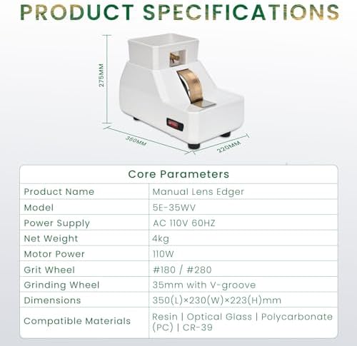 Manual Lens Edger Glasses Edger, Manual Lens Edger 3 in 1 Lens Polisher with Removable Sink Jade, Watch Glass Polishing Tool