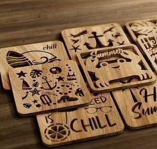 Proflex Teak Plywood 24pcs, 1/8" x 12” x 12” Real Wood Plywood Sheets Premium “A” Grade with Smooth Sanded Finish, Perfect for Laser Cutting & Engraving, Crafts, and DIY Projects.