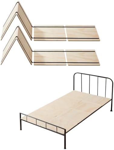 VEVOR Bunkie Board Twin Size, 35" x 71" Foldable Box Spring, 0.4" Thicker Wooden Bed Boards for Under Mattress, Bed Slats with No Assembly Required, Easy-to-use Bed Support Board