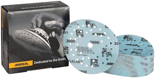 Mirka Galaxy Multifit 5'' Ceramic Sandpaper, 2000 Grit Hook & Loop 50 Pack