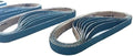 3/8 x 13 Inch Sanding Belts - Starcke Premium 120 Grit Blue Zirconia Cloth Belt Sanders for Woodworking, Metal, Composites & Aluminum, Autobody Sandpaper Belts, Narrow Air File Belt Sanding - 30 Pack