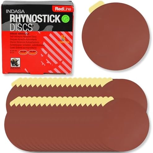 Indasa 5" Rhynostick 100 PCS – 320 Grit, PSA Sanding Discs – High-Performance Abrasive, 250°F Heat-Resistant, Clog-Free, No Residue – Aluminum Oxide Plus Lubricant