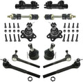 TRQ Front Steering & Suspension Kit Ball Joint Sway Bar Stabilizer Link Tie