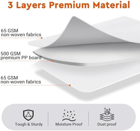 StorageTastic 4 Pack Bed Sheet Closet Organizers and Storage,Sturdy Foldable Storage Containers with Window and Label,Storage and Organization for Bedding Sheets,Duvet Covers,Blankets (White)