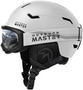 OutdoorMaster Ski & Snowboard Helmet Set with OTG Ski Goggles for Adults