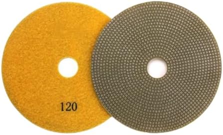 5" Electroplated Diamond Polishing Pads- 120 Grit Wet Dry Sanding for Granite Marble Concrete Ceramics Glass (5"-120 Grit-1PCS)