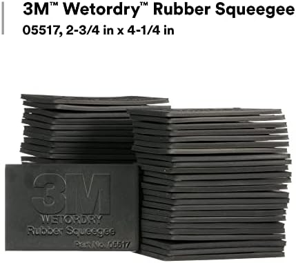 3M Wetordry Rubber Squeegee 05517, 2-3/4 in x 4-1/4 in, Comfort Fit