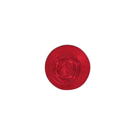 Fasteners Plus ST Fastening Kwikseal Woodbinder Metal to Wood #10 X 1-1/2" Crimson Screws with EPDM Rubber Washer, 250-Count - Designed for Metal Roofing and Siding Panels