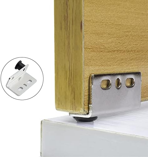 2 Sets Pivot Hinges Silver Heavy Duty Concealed Shaft Door Hinges with Bushing for Wood Doors, Drawers, Furniture Cabinets, Wardrobe, Showcase, etc