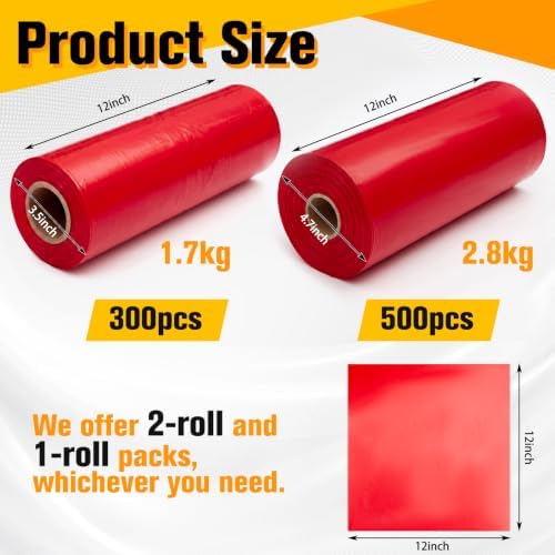 12'' x 12'' Red Lumber Flags Red Safety, 500 Pcs, Non Text