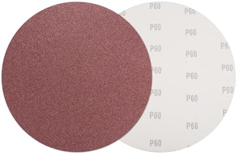 HARFINGTON 8 Pcs 10 Inch Sanding Discs 60 Grit Red Aluminum Oxide
