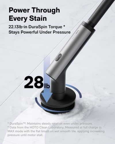 HOTO Swift™ Easycare Cordless Electric Spin Scrubber, for Bathroom, Tile