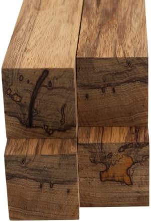 Barrington Hardwoods Black Limba Lumber Square Turning Blanks - 2" x 2" (4pcs) (2" x 2" x 18")
