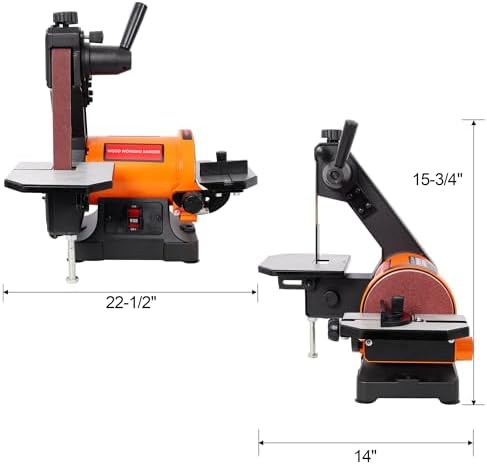 1x30 Inch Belt Sander, Bench Sander with 5 Inch Disc