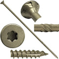Jake Sales #15 x 10 Bronze Exterior Wood Screws - Torx Flat Head - ACQ Compatible - Full Box (~250 Count)