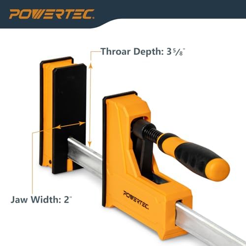 POWERTEC 71719 Parallel Clamp Kit (2 of 24" and 2 of 48"), 4PK