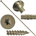 Jake Sales #15 x 14 Bronze Exterior Wood Screws - Torx Flat Head - ACQ Compatible - Full Box (~250 Count)