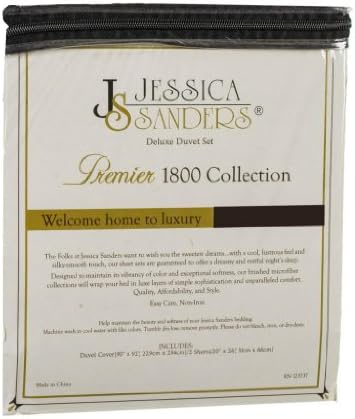 Jessica Sanders Premier 1800 Series 4pc Bed Sheet Set - King, Black, - Jessica Sanders Embroidery