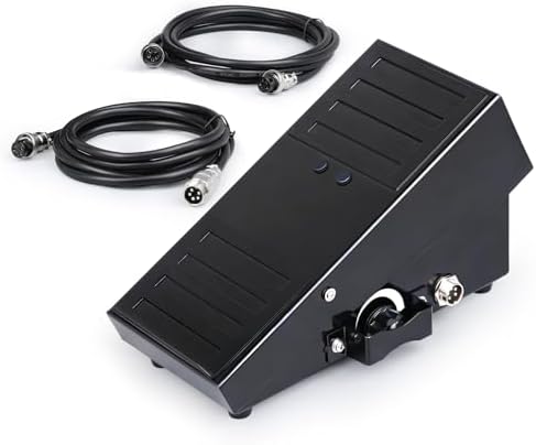 TIG 5-pin Welding Foot Pedal, Compatible with TIG-200P ACDC TIG-205P YWT-200DC, Includes 2 Cable Options for Flexible Installation, Remote Control for More Stable and Confident Welding