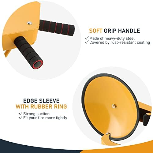 ATPEAM Wheel Lock Clamp, Anti-Theft, Heavy Duty, Adjustable, Tire Lock, 2 Pack, Black, Yellow