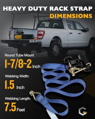 Roof Rack Straps, Ladder Rack Ratchet Straps, Lumber Rack Tie Down Strap