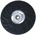 PFERD 69705 Ribbed Surface Rubber Backing Pad, Regular, 7" Diameter x 5/8-11 Thread, 8500 Maximum RPM