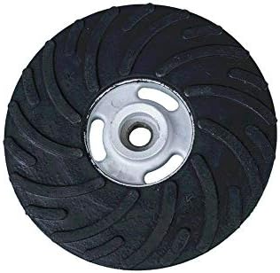 PFERD 69705 Ribbed Surface Rubber Backing Pad, Regular, 7" Diameter x 5/8-11 Thread, 8500 Maximum RPM