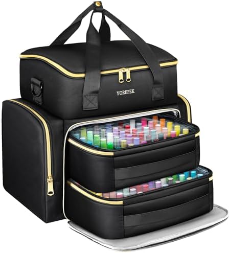 YOREPEK Extra Large Nail Polish Organizer Case for 96 to 100 Bottles (15ml)