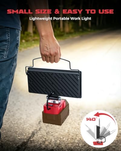 2PCS Cordless LED Work Light Compatible with Milwaukee 18V Battery(Tool Only) - Flood Construction Light Emergency Portable for Work Shop | Car Repair | Outdoor - 145W 14500Lumen