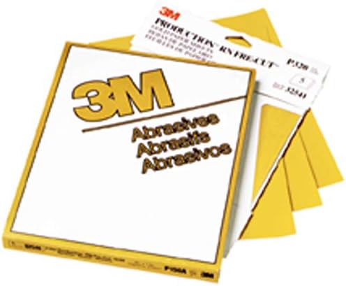 3M Gold Abrasive Sheet, 02549, P80 Grade, 9 in x 11 in, 50 Sheets per Pack