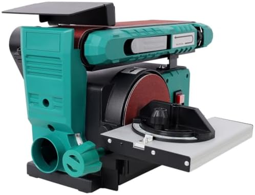 Belt Disc Sander Combo, 4 x 36 Inch Belt & 6 Inch Disc Sander, 0-90° Adjustable Belt, Quick Belt Tension Release, Benchtop Belt Sander for Woodworking, Metalworking & DIY